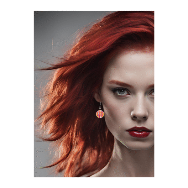 Aboriginal Earrings - Kinship - Red - by Josh - Image 3