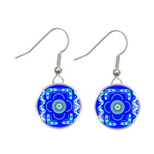 Aboriginal Earrings - Kali Protection Blue - by Jerome