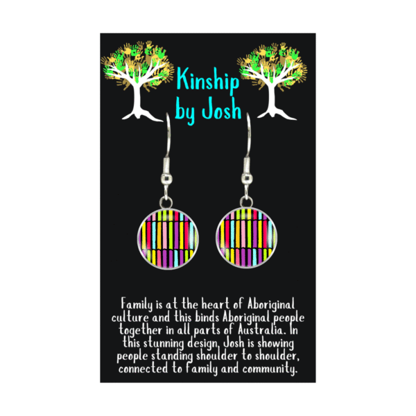 Aboriginal Earrings - Kinship Black - by Josh - Image 3