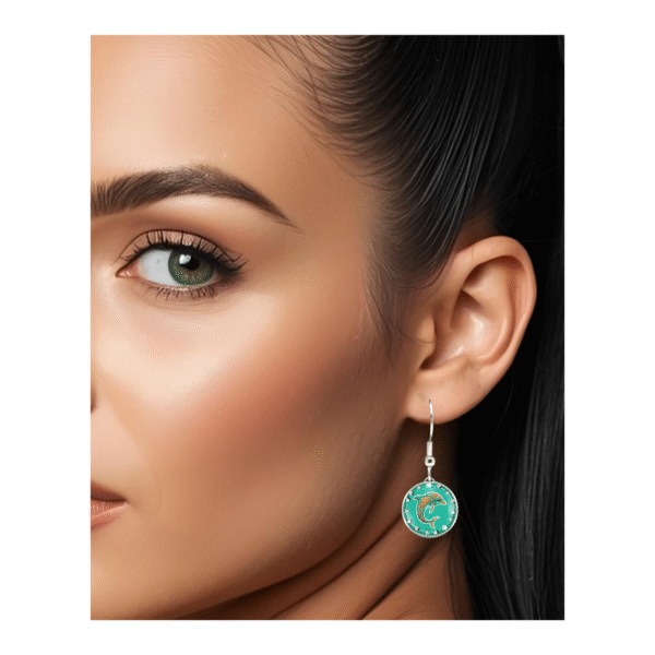 Dolphin Earrings - Sage - by Disey - Image 2
