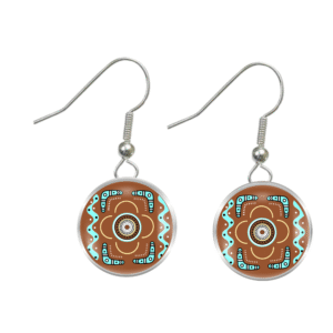 Aboriginal Earrings - Kali Protection Brown - by Jerome
