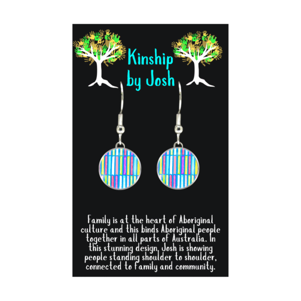 Aboriginal Earrings - Kinship Blue - by Josh - Image 3