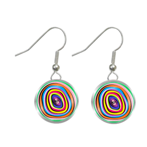 Aboriginal Earrings - Yarning Circles Rainbow - by Momo