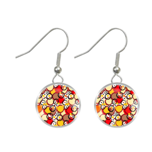 Aboriginal Earrings - Earth Colours - Hills - by Josh