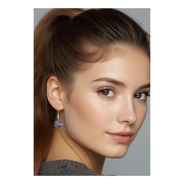 Wildflower Earrings - Gumtree Blossoms Blue - by Disey - Image 2