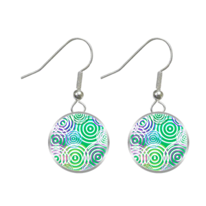 Aboriginal Earrings - Connections Green - by Momo
