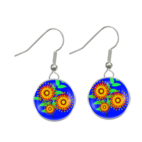 Wildflower Earrings - Gumtree Blossoms Blue - by Disey