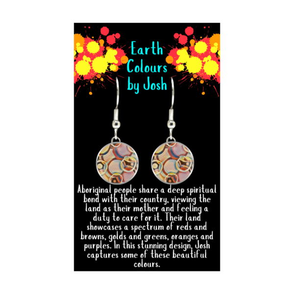 Aboriginal Earrings - Earth Colours Desert - by Josh - Image 3