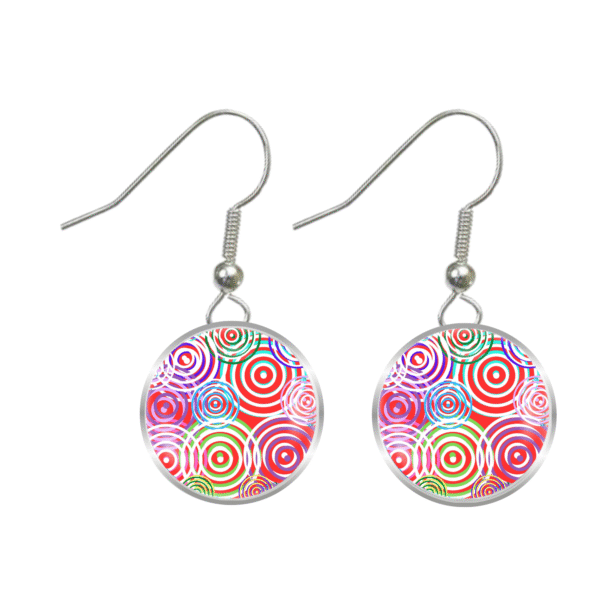 Aboriginal Earrings - Connections Red - by Momo
