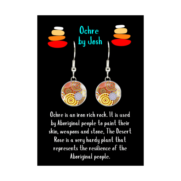 Aboriginal Earrings - Ochre Gold - by Josh - Image 3