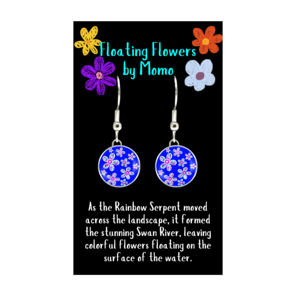 Aboriginal Earrings - Floating Flowers - by Momo - Image 3