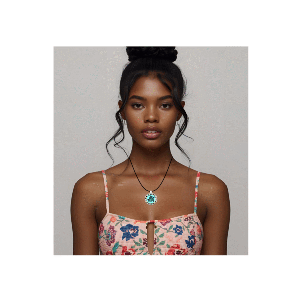Turtle Necklace - Aqua - by Disey - Image 3