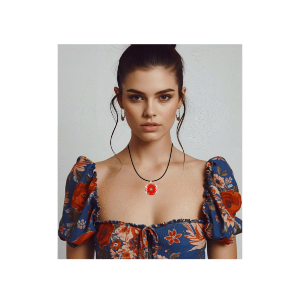 Aboriginal Necklace - Kali Protection Red - by Jerome - Image 3