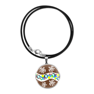 Aboriginal Necklace - Turtle Dreaming Brown - by Momo