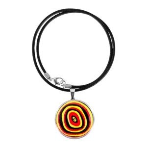Aboriginal Necklace - Yarning Circles Red - by Momo