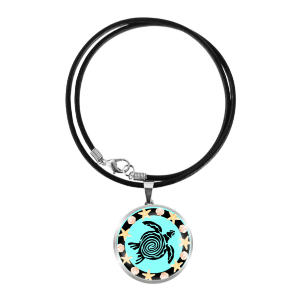 Turtle Necklace - Aqua - by Disey