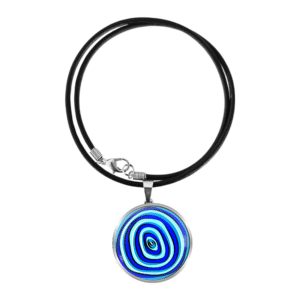 Aboriginal Necklace - Yarning Circles Blue - by Momo