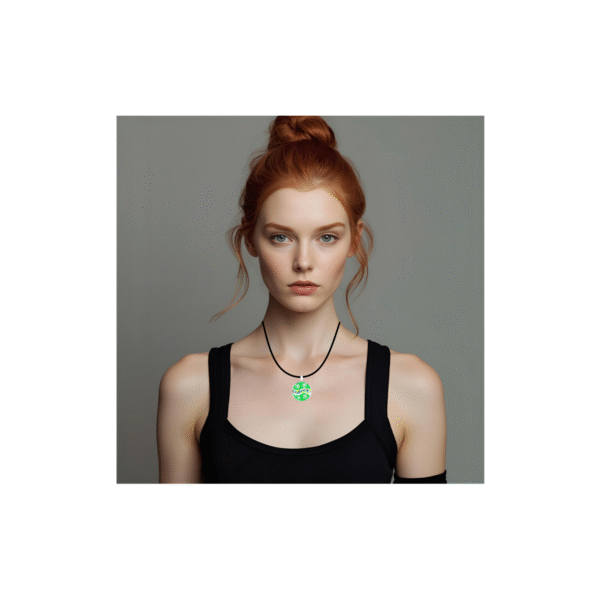 Aboriginal Necklace - Turtle Dreaming Green - by Momo - Image 3