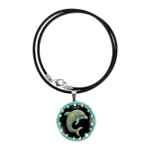 Dolphin Necklace - Black - by Disey