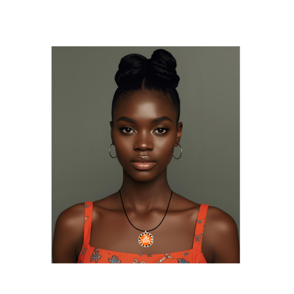 Turtle Necklace - Orange - by Disey - Image 3