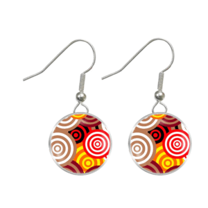 Aboriginal Earrings - Ochre Brown - by Josh