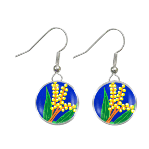 Wildflower Earrings - Wattle Pom Poms - by Disey