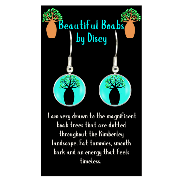 Boab Earrings - Blue - by Disey - Image 3