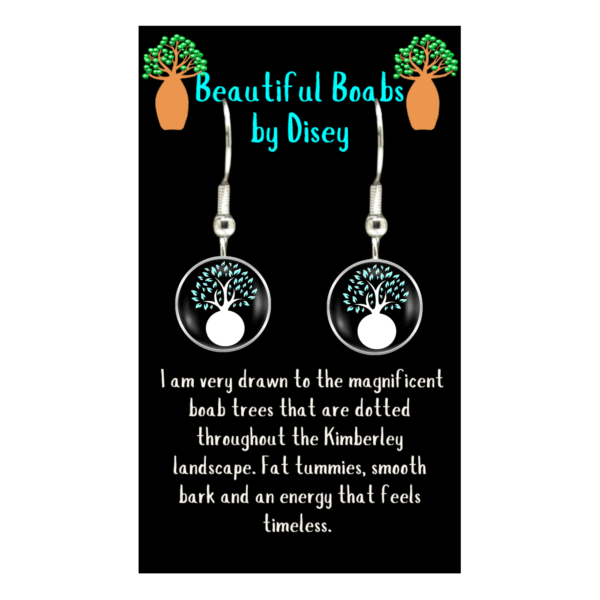 Boab Earrings - Black - by Disey - Image 3
