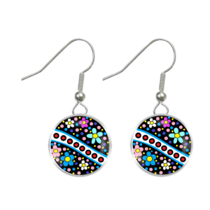 Aboriginal Earrings - Swan River Daisies - by Momo