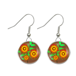 Wildflower Earrings - Gumtree Blossoms Brown - by Disey