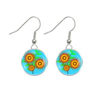 Wildflower Earrings - Gumtree Blossoms Aqua - by Disey