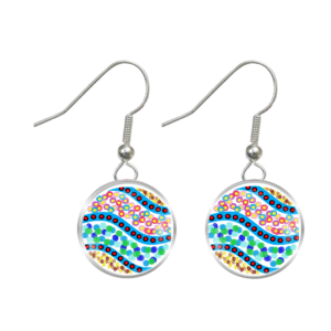 Aboriginal Earrings - Swan River Dreaming - by Momo